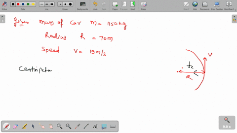 a-car-of-mass-1150-kg-travels-along-a-circular-road-of-radius-700-m-at-190-ms-a-calculate-the-magnitude-of-the-cars-centripetal-acceleration-ms2-b-what-is-the-magnitude-of-the-force-of-stati-95593