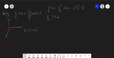 verify-stokes-theorem-for-the-vector-field-fx3ix2yj-where-c-is-the-boundary-of-rectangle-whose-sides-are-x0-x3y0y2-in-the-plane-z0