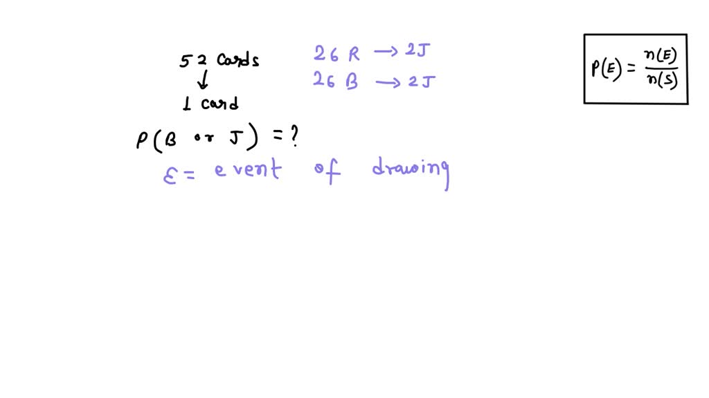 SOLVED Suppose we draw one card from a standard 52 deck of cards. What