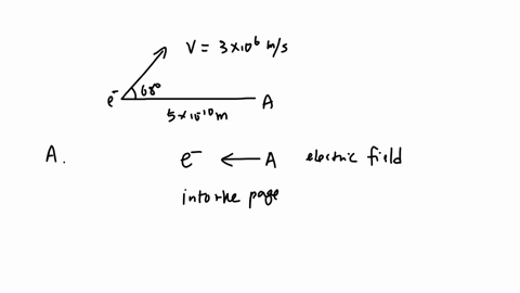 the-electron-in-figure-1779-is-traveling-with-a-speed-of-3-times-106-mathrmm-mathrms-a-at-location-a-05452