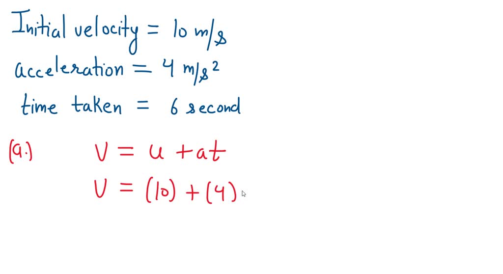 Initial Acceleration Formula Example Initial Velocity Formula With Acceleration And Time