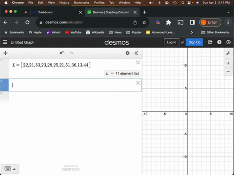 (1 point) A data set consists of the 11 data points shown...