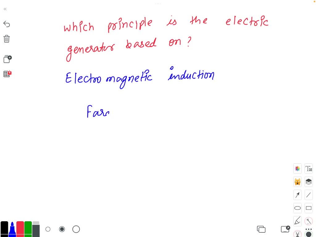 SOLVED Which principle isthe electric generator based on? Points