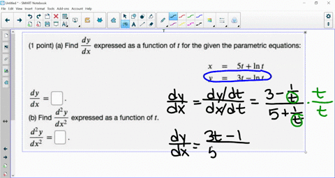 point-a-find-expressed-as-a-function-of-for-the-given-the-parametric-equations-dx-51-int-31-int-dy-dx-b-find-dx-expressed-as-a-function-of-t-d-75987