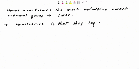 which-of-the-following-statements-about-monotremes-is-false-they-are-the-most-primitive-extant-mammal-group-they-lack-teeth-which-is-considered-a-plesiomorphic-trait-they-have-electromagneti-47146