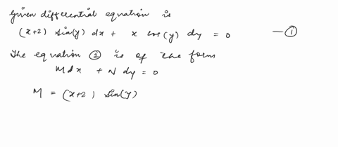 find-the-integrating-factor-of-the-non-exact-differential-equation-x2-siny-dxxcos-y-dy-0-10527
