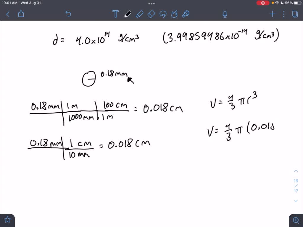 SOLVED: Assume the radius of a neutron to be approximately 1.0 x 10^-13 ...