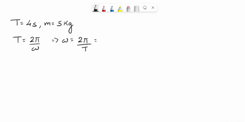 a-5-kg-mass-is-attached-to-a-massless-ideal-spring-the-spring-is-set-into-horizontal-shm-with-initial-displacement-x0-20-cm-and-initial-velocity-v0-5-ms-the-period-of-the-shm-is-4-s-a-find-t-67811