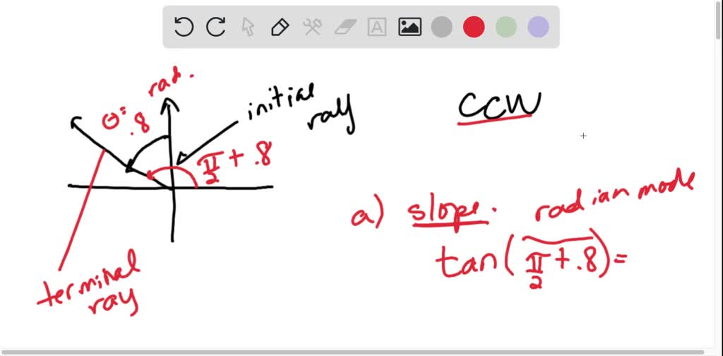 SOLVED An angle's initial ray points in the 12 o'clock direction and