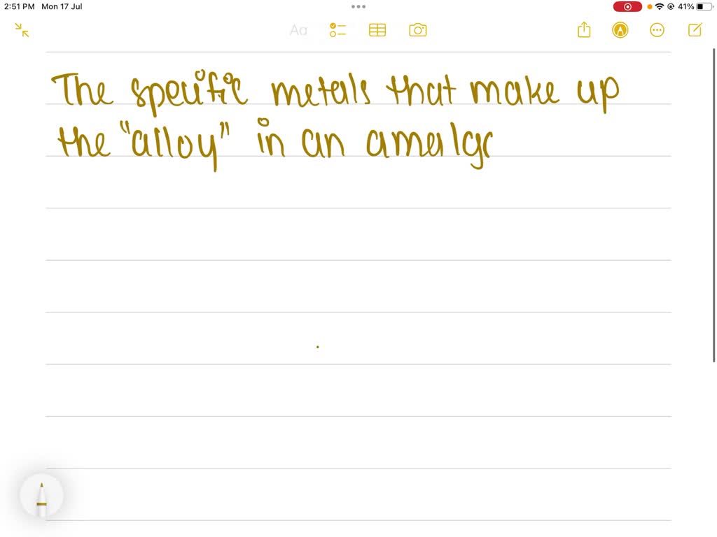 SOLVED Which specific metals make up the "alloy" in an amalgam