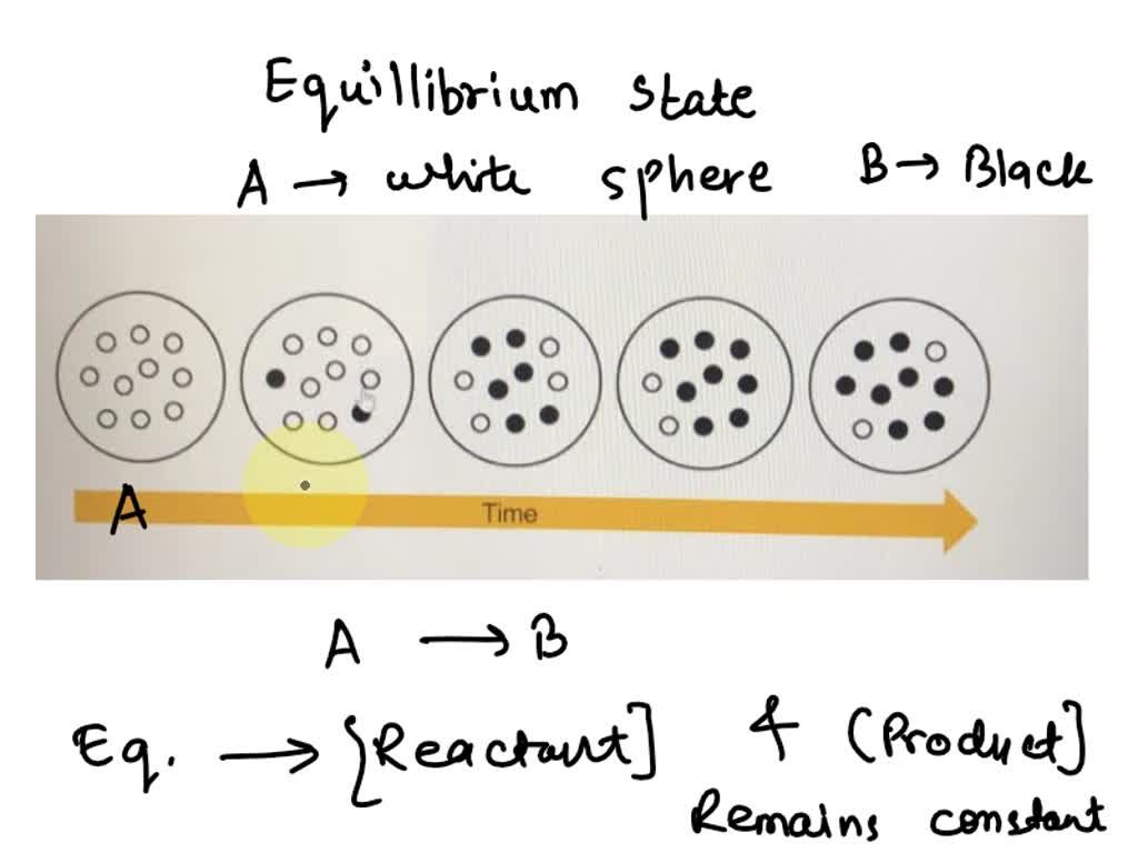 SOLVED: 'Consider The Reaction; A = B (A = White Spheres And B = Black ...