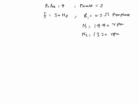 the rotor of a 6 pole 50 hz slip ring induction motor has a resistance ...