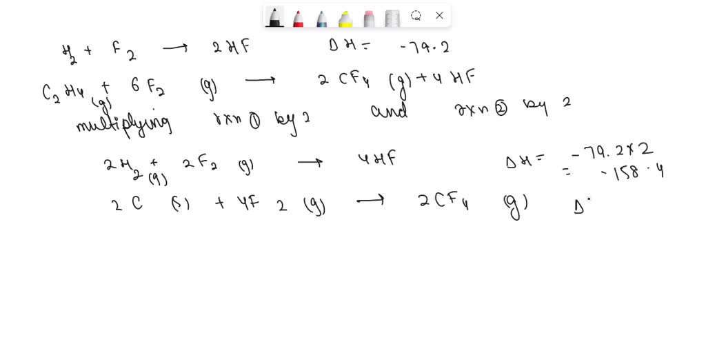 SOLVED Using the equations listed below determine the enthalpy