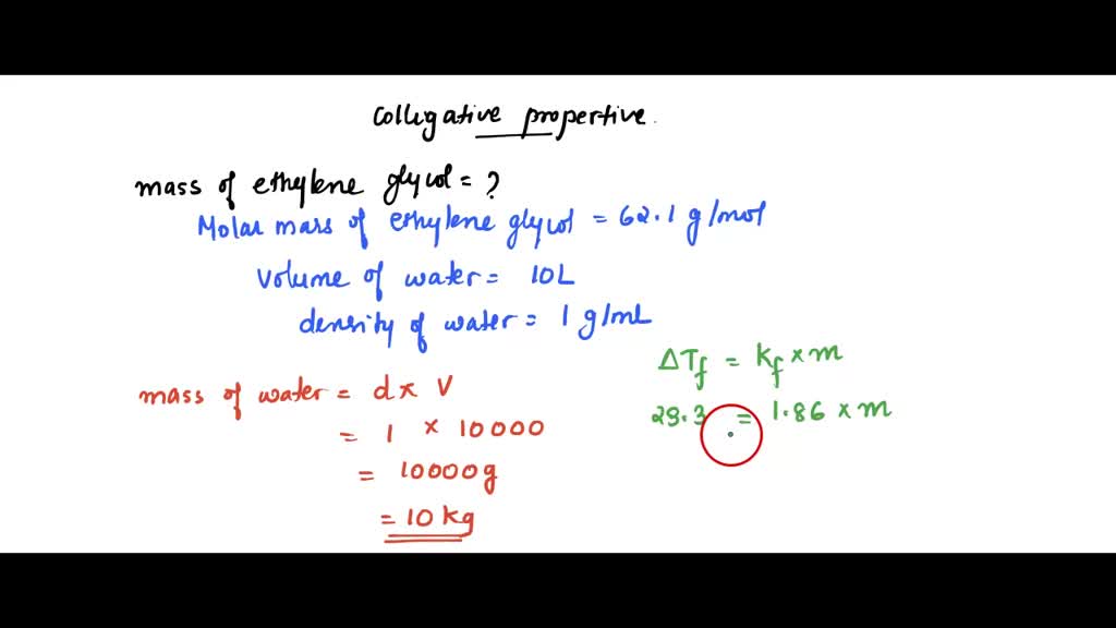 SOLVED 4 What Mass Of Ethylene Glycol C2H6O2 Molar Mass 62 1 G Mol   De3b9522 9eb5 4ed7 8e41 35d06912deb5 Large 