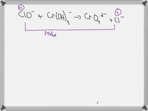 what-is-the-reduction-half-reaction-for-the-following-chemical-reaction-in-a-basic-solution-clo-aq-croh4-aq-cro42-aq-cl-aq-a-clo-aq-h2ol-2e-cl-aq-2-oh-aq-b-clo-aq-2-haq-2e-cl-aq-h2ol-c-croh4-48982