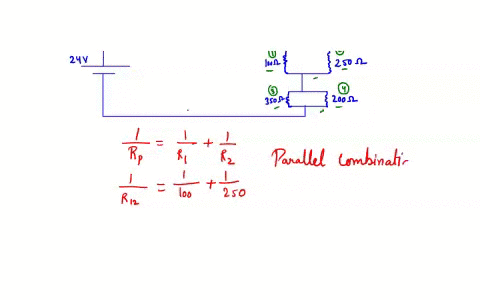 series-parallel-combination-circuit-analysis-example-7-calculate-the-1-ans-0085a-a-series-parallel-combination-circuit-71429-_-er-ii-rz-100-q-r-r-250-24v-24v-350-9-r-200-9-127270-r-ry-87476