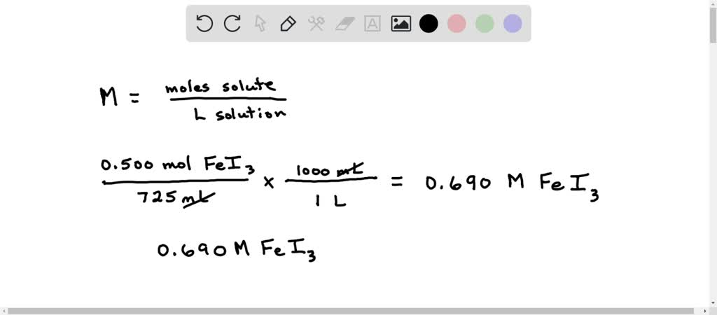 Solved: How Do You Calculate The Respective Concentrations (m) Of Fe3 