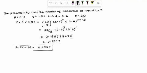 for-a-binomial-probability-distribution-with-p-04-and-n-20-find-the-probability-that-the-number-of-successes-is-equal-to-9-and-the-probability-that-the-number-of-successes-is-fewer-than-7-06515