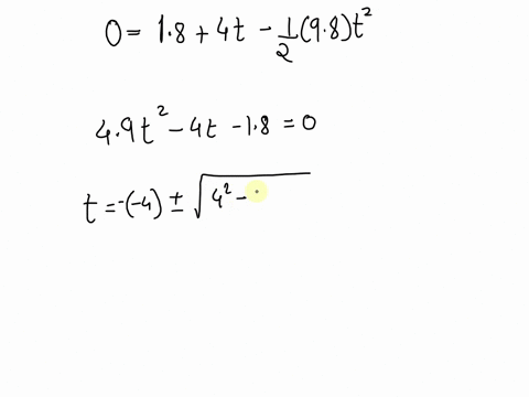 a-swimmer-bounces-straight-up-from-a-diving-board-and-falls-feet-first-into-a-pool-she-starts-with-a-velocity-of-400-m-s-and-her-takeoff-point-is-180-m-above-the-pool-a-how-long-are-her-feet-50062