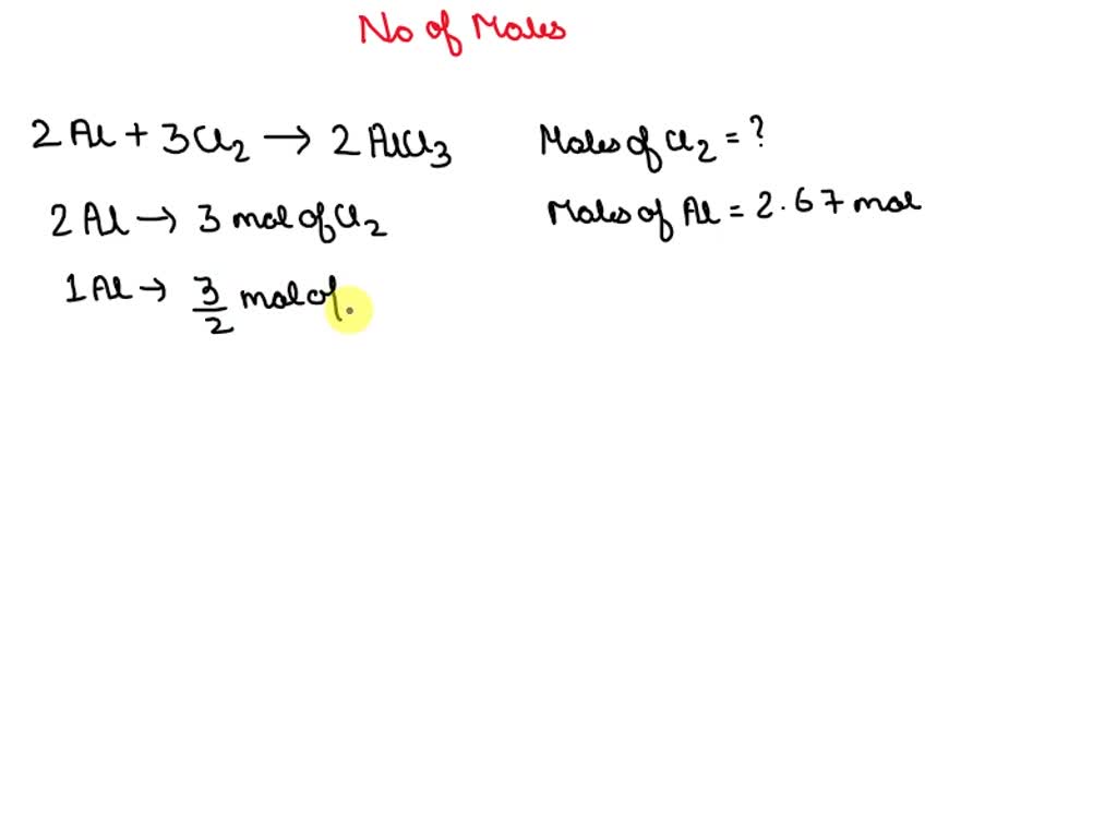 SOLVED The formation of aluminum chloride can be described by the