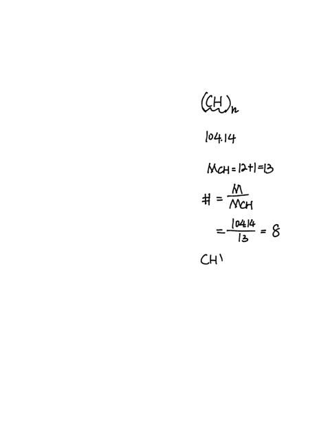the-empirical-formula-of-styrene-is-ch-the-molar-mass-of-styrene-is-10414-gmol-how-many-h-atoms-are-present-in-a-220-g-sample-of-styrene-70465