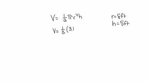 the-volume-of-a-cone-with-height-h-and-radius-r-can-be-found-using-the-formula-v-1-3-r-2-h-find-the-volume-of-a-cone-with-radius-8-feet-and-height-5-feet