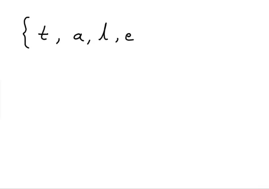 SOLVED The set of letters appearing in the word tattletale. enter your response here elements