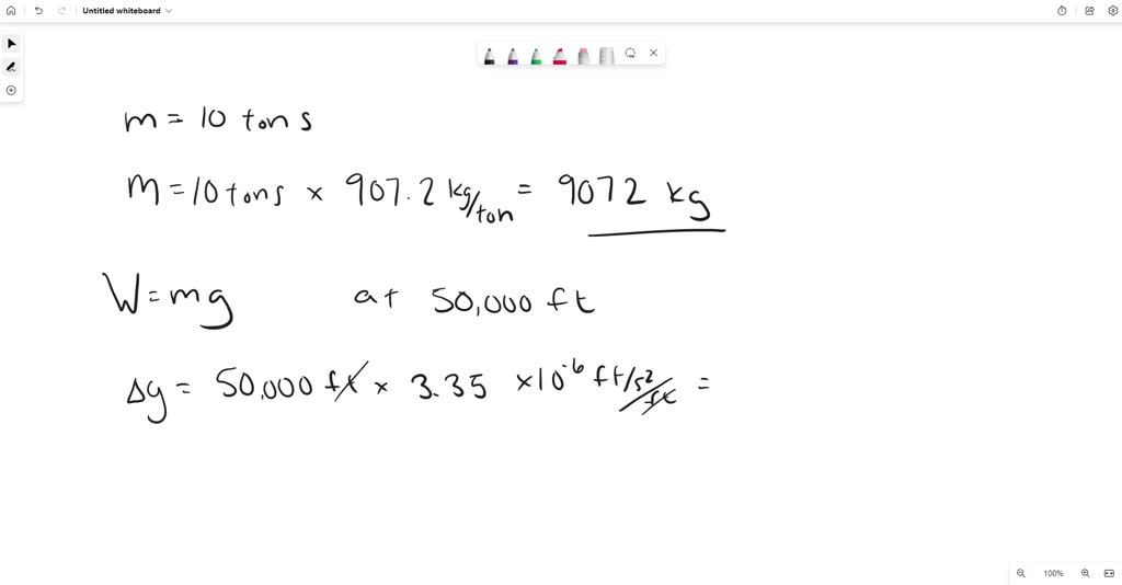 SOLVED: The mass of a given airplane at sea level (32.174 ft/s^2) is 10 ...