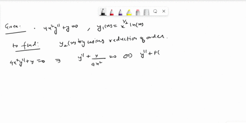 the-indicated-function-y1x-is-a-solution-of-the-given-differential-equation-use-reduction-of-order-or-formula-5-in-section-42-y2-y1x-epx-dxy12xdx-5-as-instructed-to-find-a-second-solution-y2-28569