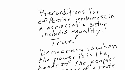 is-it-true-or-false-that-preconditions-for-effective-involvement-in-a-democratic-setup-includes-equality