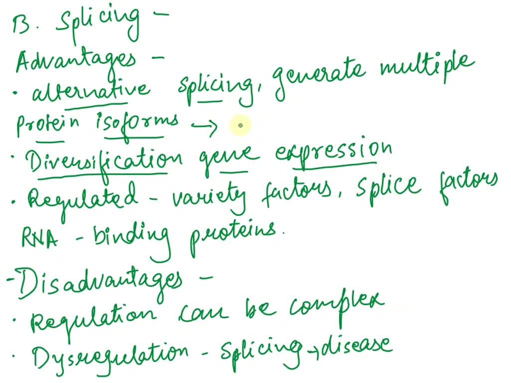 SOLVED Advantages and Disadvantages of each Transcriptional