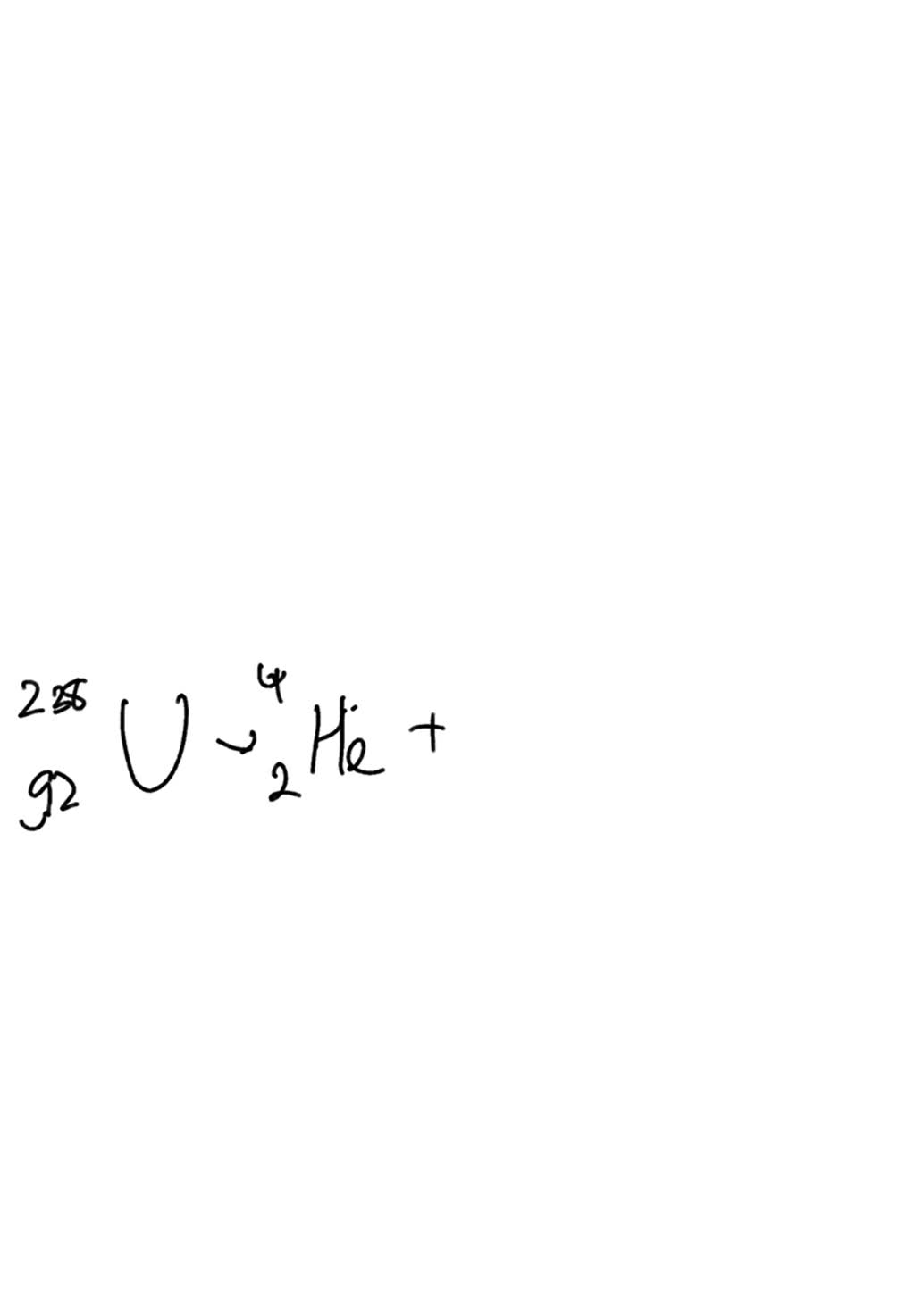 SOLVED: New mass number 23 8 U 284 TL + He New atomic number- D. According  to your equation, what isotope remains after the alpha decay of  uranium-238? (Note: You can look