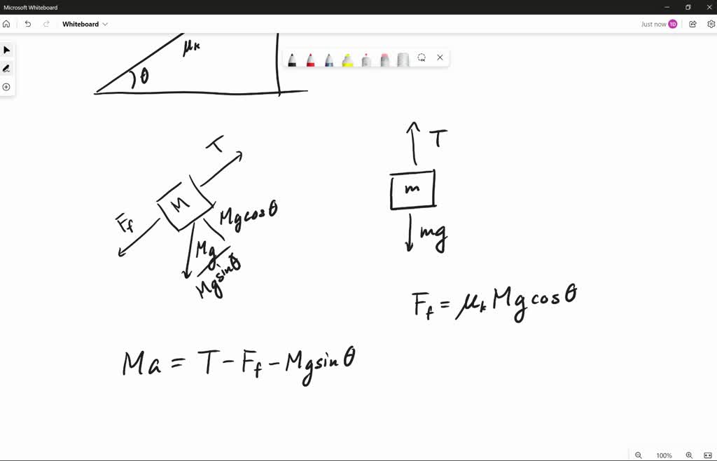 SOLVED: "Momo with mass m is sliding down an inclined plane that makes ...