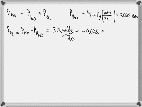 O2 Number Sample We PRE-LAB QUESTION An 91.7 mL sample of wet O2 (g) is...