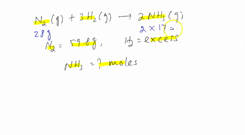 consider the haber bosch process for the synthesis of ammonia from its ...