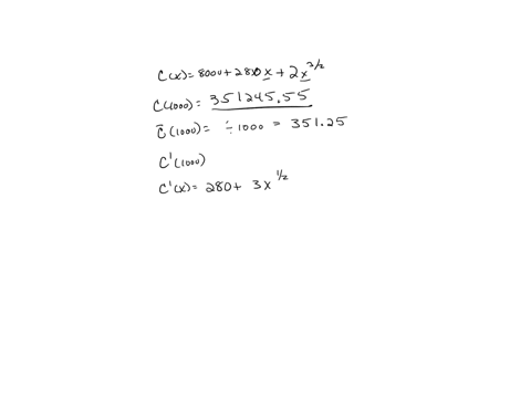if-cx-is-the-cost-of-producing-x-units-of-a-commodity-then-the-average-cost-per-unit-is-ax-cxx-consider-the-cx-given-below-round-your-answers-to-the-nearest-cent-c-8000-280-232-a-find-the-to-75287