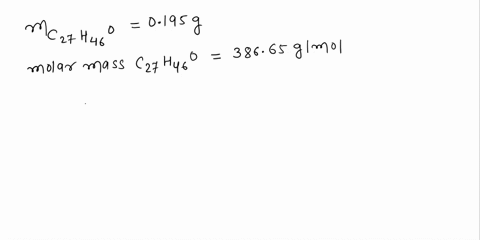 calculate-the-molarity-of-each-of-the-following-solutions-a-0195-g-of-cholesterol-mathrmc_27-mathr-2-63323