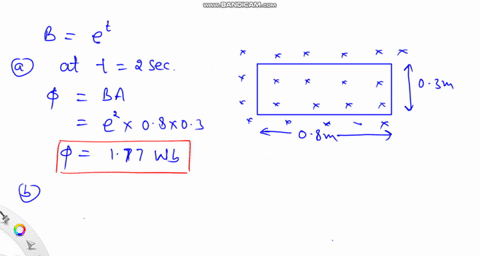 consider-rectangular-conducting-loop-of-length-08-m-and-width-03-m-in-a-uniform-magnetic-field-that-is-pointing-into-the-page_-the-loop-lies-on-the-page-the-magnitude-of-the-magnetic-field-v-26875