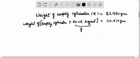 an-empty-graduated-cylinder-weights-82450-g-when-filled-to-500-ml-with-an-unknown-liquid-it-weighs-110810-g-what-is-the-density-of-the-unknown-liquid