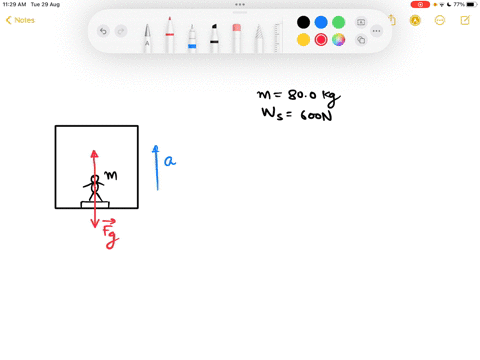 a-person-stands-on-scale-in-an-elevator-that-is-moving-the-person-s-mass-is-800-kgand-the-scale-reads-600n-assuming-the-acceleration-due-to-gravity-is-98-ms-what-are-the-magnitude-and-accele-58773
