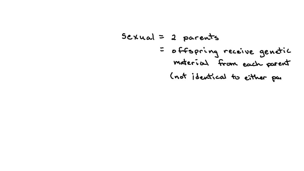 SOLVED Which row in the chart below best describes asexual