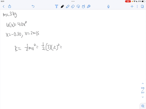 a-30-kg-object-is-moving-along-the-x-axis-in-a-region-where-its-potential-energy-as-a-function-of-x-is-given-as-ux4ox2where-u-is-in-joules-and-x-is-in-meterswhen-the-object-passes-the-point-97248