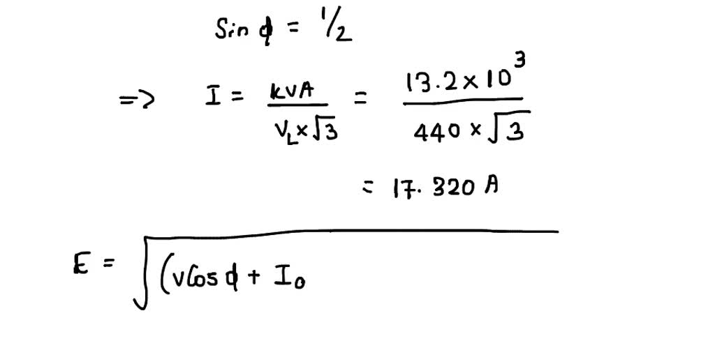 SOLVED The synchronous impedance of a 13.2 kVA, 440 V, Yconnected