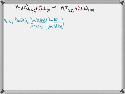 14in-a-particular-reaction-164-g-of-lead-il-nitrate-is-added-to-285-g-of-potassium-iodide-what-is-the-limiting-reactant-pbno32-ki-_-_-pblz-15-what-is-the-mass-of-lead-ii-iodide-produced-when-06316