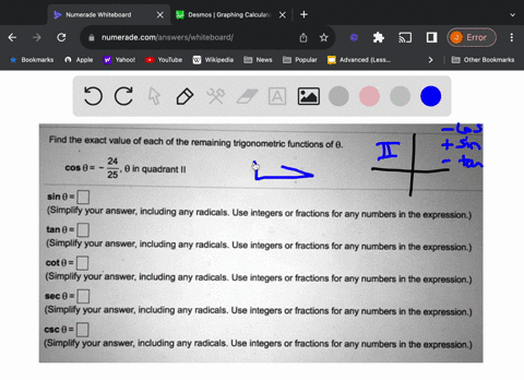 find-the-exact-value-of-each-of-the-remaining-trigonometric-functions-of-0-cos-0-0-in-quadrant-il-25-sin-0-simplify-your-answer-including-any-radical-use-integers-or-fractions-for-any-number-98622