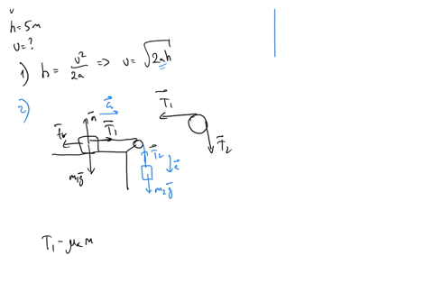 in-the-figure-two-blocks-of-masses-200-kg-and-3-kg-are-connected-by-a-light-string-that-passes-over-a-frictionless-pulley-ie-the-pulley-is-on-a-frictionless-axle-of-the-moment-of-inertia-000400-kg-m2-