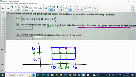 estimate-the-volume-of-the-solid-that-lies-below-the-surface-zxy-and-above-the-following-rectangle-rxy110x1625y6-use-a-riemann-sum-with-m3n2and-take-the-sample-point-to-be-the-upper-right-co-12694