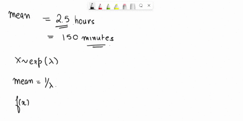 suppose-that-for-a-cable-company-the-repair-time-to-restore-service-after-an-unexpected-service-interruptions-has-an-exponential-probability-distribution-with-mean-of-25-hours-a-what-is-the-02397