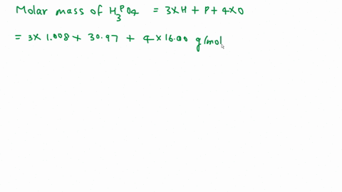 what-is-the-percent-of-phosphorus-by-mass-in-phosphoric-acid-h3po4-use-1008-gmol-for-the-molar-mass-of-hydrogen-1600-gmol-for-the-molar-mass-of-oxygen-and-3097-gmol-for-the-molar-mass-of-pho-17566