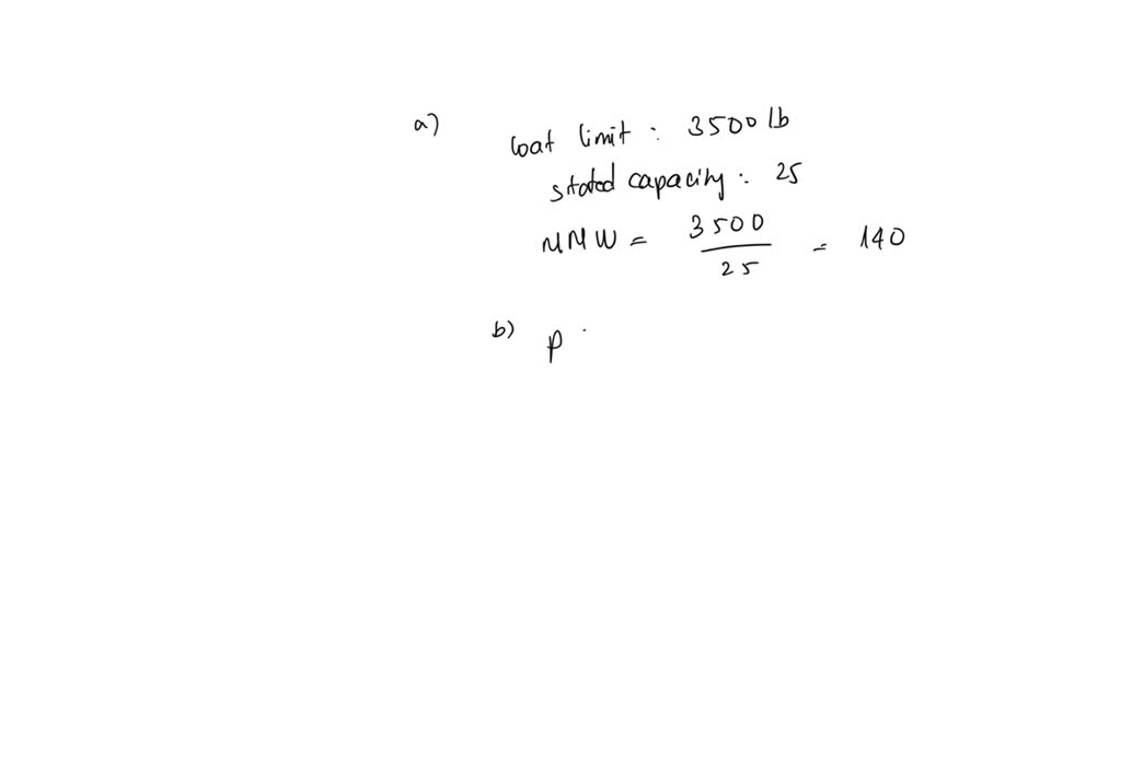 VIDEO solution Load limit of 3500 lb. Complete parts (a) through (d